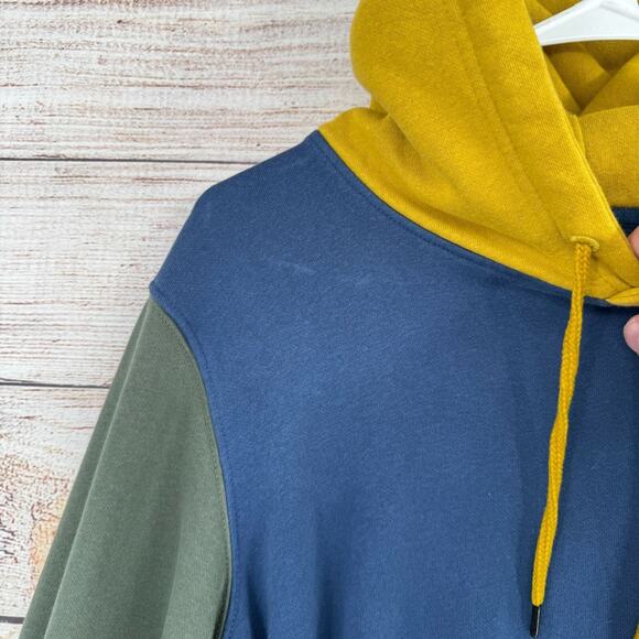 The North Face Colorblock Hoodie Sweatshirt Men's Size‎ Small Blue/Green/Yellow - Picture 3 of 14